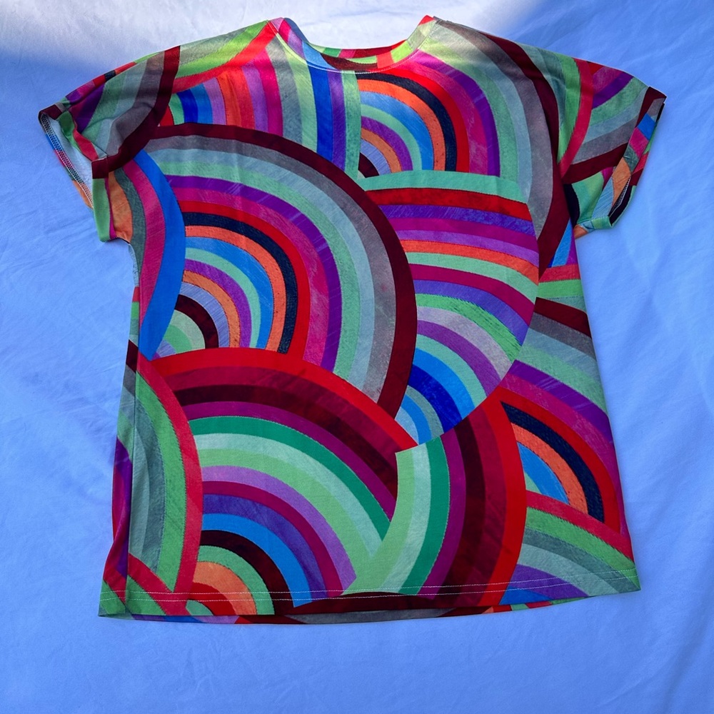 Colorful geometric cotton T-shirt